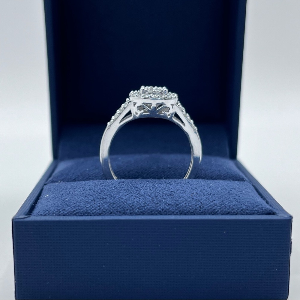 .50 cts Brilliant Lab Diamond SI1 Split Shank Sterling Silver Ring - Picture 5 of 6